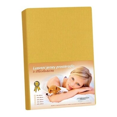 Bellatex prostěradlo jersey LUX Hořčicové 90x200