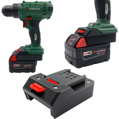 Adaptér P4U pre batérie Milwaukee 18V na náradie Parkside 20V