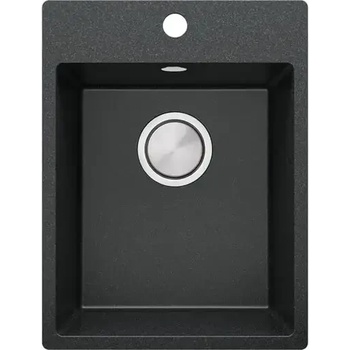 Твоят Стил Графитна кухненска гранитна мивка Рига 40 XL 380 x 500 мм