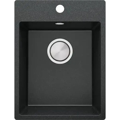 Твоят Стил Графитна кухненска гранитна мивка Рига 40 XL 380 x 500 мм