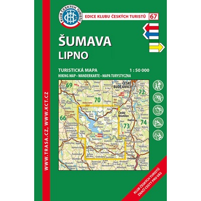 KČT 67 Šumava Lipno 1:50 000 turistická mapa