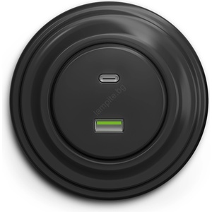 Kliklap - Ретро USB порт A+C с рамка в антрацит (KA0043K)