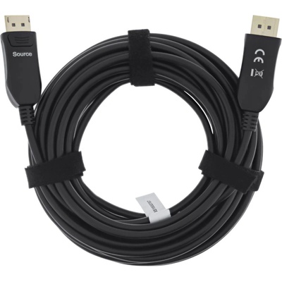InLine Кабел InLine DisplayPort 8K4K AOC кабел, черен - 25 м 17225I (17225I)