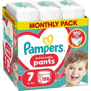 Pampers Пелени-гащички Pampers Active Baby - Размер 7, 15+ kg, 128 броя (1100053075) - ozone