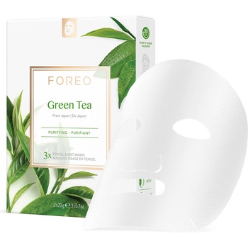 FOREO Farm To Face Sheet Mask - Green Tea ×3 Маска за лице дамски 60gr