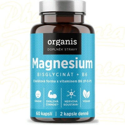 Organis Magnesium Bisglycinát+B6 60 kapslí