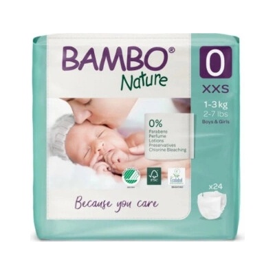 Bambo Nature 0 XXS 1-3 kg 24 ks