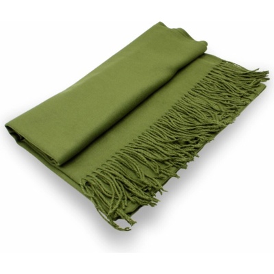 Krumlovanka Cashmere Sensation olivově zelená jemná hřejivá P-72662-K
