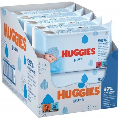 Huggies Pure vlhčené obrúsky 10 x 56 ks