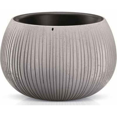 Prosperplast BETON BOWL Květináč s vkladem 37 cm šedý