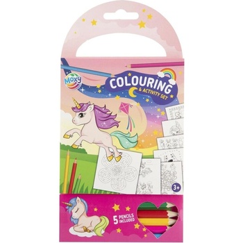 Moxy Книжка за оцветяване и дейности, с 5 молива, за момичет (5525100218)