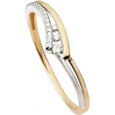 Stuchlík zlatý prsten s diamanty 70277