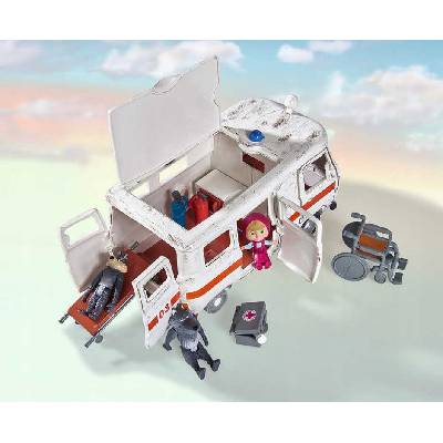 SIMBA Máša a medvěd Ambulance 20cm herní set auto s figurkami a doplňky