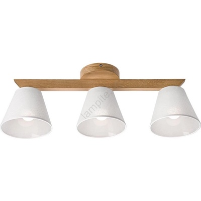 LAMKUR Плафон ANTONIO 3xE14/40W/230V дъб, приспособен към таван (LA40271)