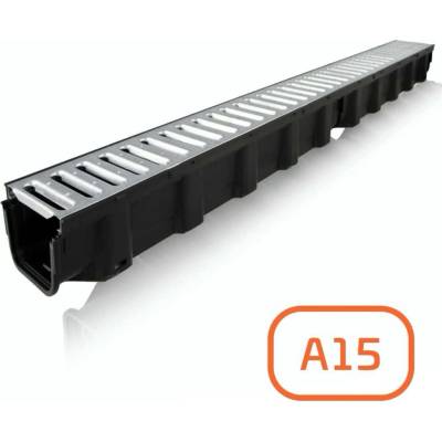 КАНАЛ MAX DRAIN А15 1000х140x78мм ПОЦ. РЕШЕТКА (DM6854)
