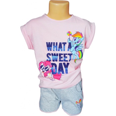 Sun City dívčí letní set My Little Pony se šortkami bílorůžová