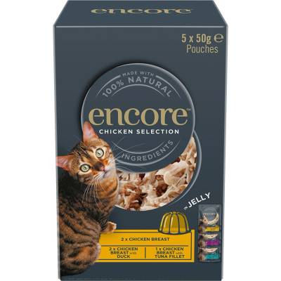 Encore Jelly Pouch Mix 5 × 50 g Chicken Selection (3 druhy)