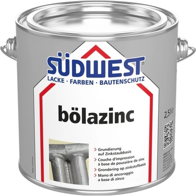 Tepelne odolná zinková farba Südvest bölazinc 0,375 l televízna sivá 2