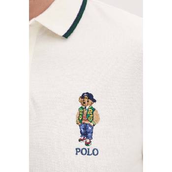 Ralph Lauren Памучна тениска с яка Polo Ralph Lauren в бежово с апликация 710867574 (710867574)