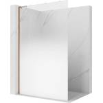 Mexen Kioto L душ-преграда Walk-in 110 x 200 см, бяла омбре 8 mm, розово злато (800-110-103-60-86)