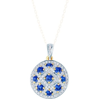 SAVICKI обеци: двуцветно злато. сини сапфири. диаманти