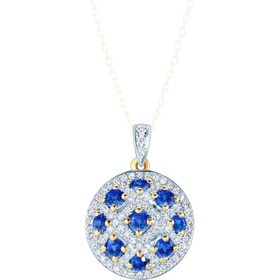 SAVICKI обеци: двуцветно злато. сини сапфири. диаманти