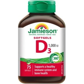 Jamieson Витамин D3 1000 IU капсули 75 бр