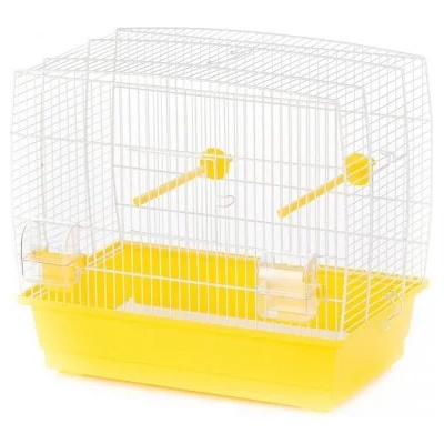 DUVO Natalia 2, оборудвана клетка за птици, ЖЪЛТА, 46 х 28 х 42 см, Белгия - 493/055
