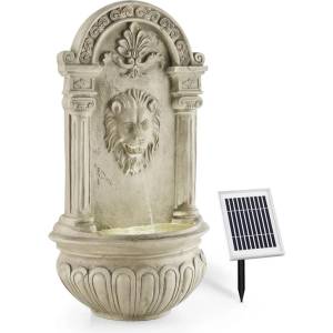 Blumfeldt Löwenstein фонтан за стена градински фонтан Solar 2W LED полирезинен вид камък (SOL1-Loewenstein) (SOL1-Loewenstein) - electronic-star