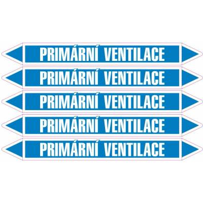 Grafiko | Primární ventilace - dle ČSN 13 0072 - Materiál Folie s vyšší lepivostí s ochrannou laminací – High tack, Rozměr aršík 5ks šipka 400x52mm