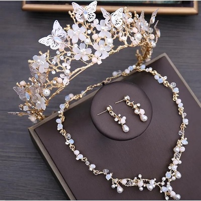 Naishide Jewelry slavnostní souprava s motýlky