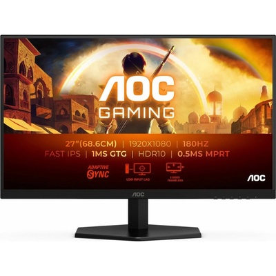 Геймърски монитор AOC 27G42E 27" Fast IPS Full HD 180Hz, 1ms, 0.5ms MPRT, HDR10, G-SYNC Compatible, HDMI 2.0/DP 1.4 (17208)