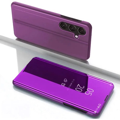 HQWear Калъф Clear View за Samsung Galaxy S25 Cover с флип - розов (5907769367571)