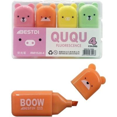 PkStar zvýrazňovač 4 ks pastel mini PK4-4