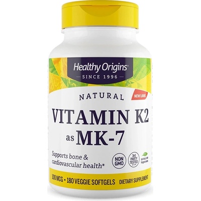 Healthy Origins Витамин K2 (менахинон MK-7 ) 100 g x 180 софтгел капсули | Healthy Origins (27446 HO)