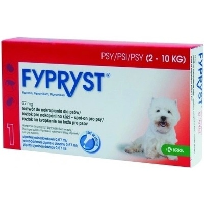 Fypryst Spot-on Dog S 2-10 kg 3 x 0,67 ml