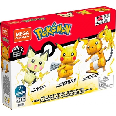 Mattel Pokémon Mega Construx Pichu Pikachu a Raichu