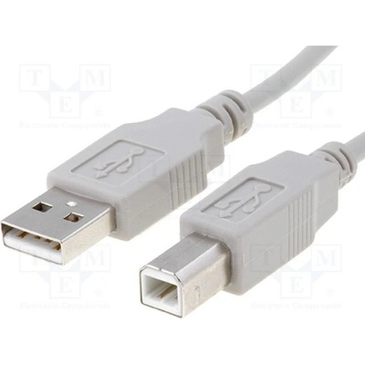 BQ Cable CAB-USBAB/0.5 USB 2.0, USB A vidlice, USB B vidlice, 0,5m, šedý