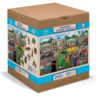 WOODEN CITY Dřevěné Pařížské náměstí v Berlíně 2v1 EKO 200 dílků