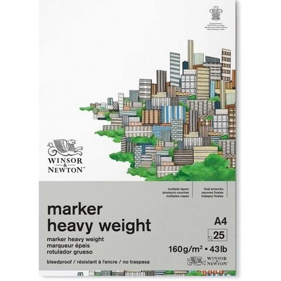Blok WINSOR & NEWTON Marker Heavy Weight Pad A4, 25 listů