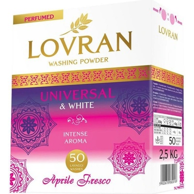 Lovran Universal & White prací prášok na bielu bielizeň 2,5 kg 50 PD
