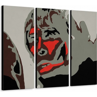 Ručne maľovaný POP Art obraz BROWN APE - 120x80 cm