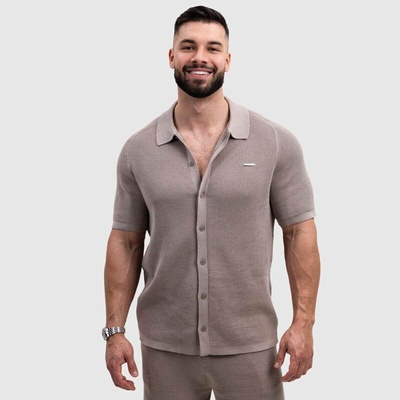 Iron Aesthetics Vibe pánská pletená košile béžová