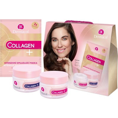 Dermacol Collagen+ denní pleťová péče Collagen+ Rejuvenating SPF10 50 ml + noční pleťová péče Collagen+ Rejuvenating 50 ml dárková sada – Zboží Dáma
