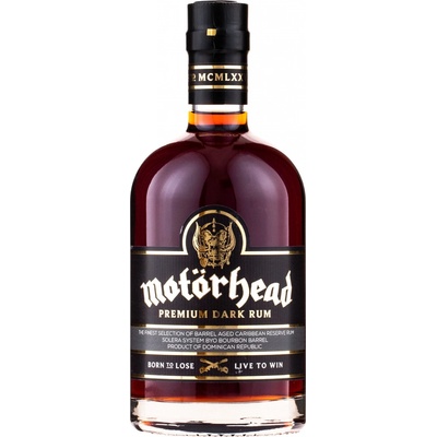 Motorhead Premium Dark Rum 40% 0,7 l (čistá fľaša)