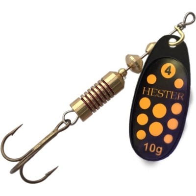 Hester Fishing rotačná trblietka Ospray Black Orange Dots 3g