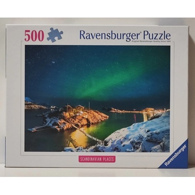 RAVENSBURGER Skandinávie Polární záře v Norsku 500 dílků