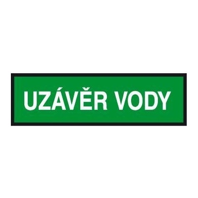 Uzávěr vody, Fólie 21 x 9 cm