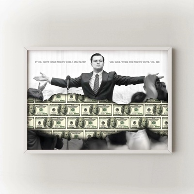 Make Money Velikost: 30x40 cm, Rám: Bílý