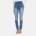 I Saw It First High Waisted Skinny Rip Jean - Mid Blue